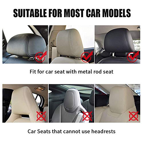 Leather Car Side Headrest Travel Pillow - Long-Distance Sleeping Support for Neck and Spine Comfort