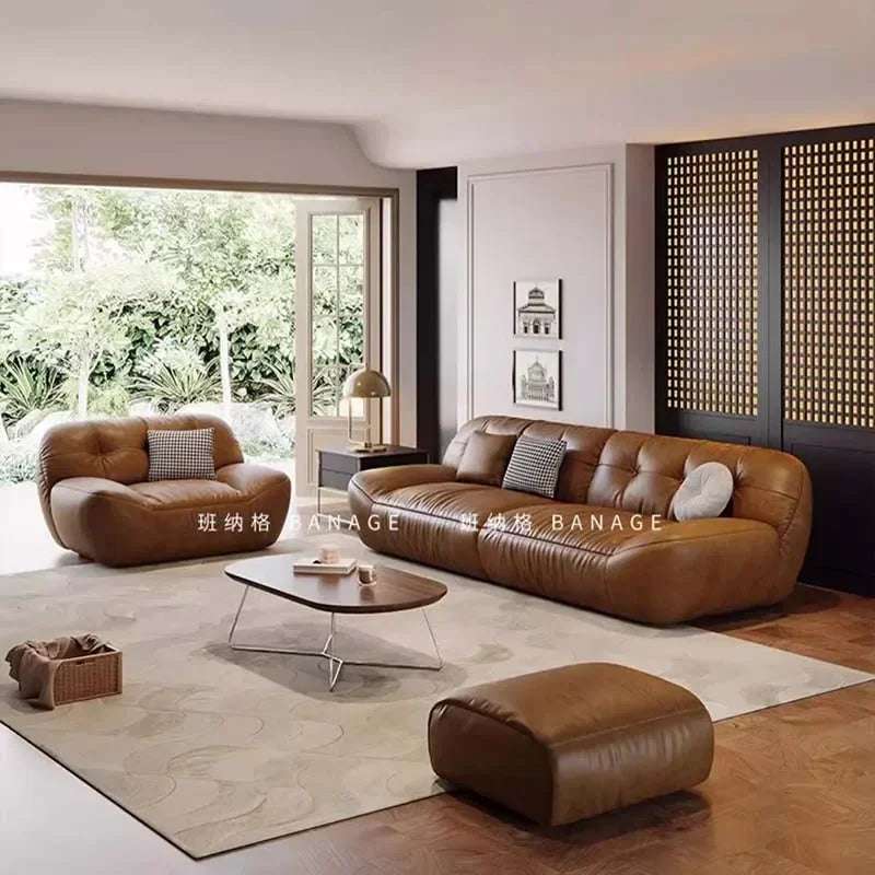 Leather Living Room Sofas Modern European Luxury Design Sofa Living Room Sectional Sofa Sala De Estar De Luxo Room Decor