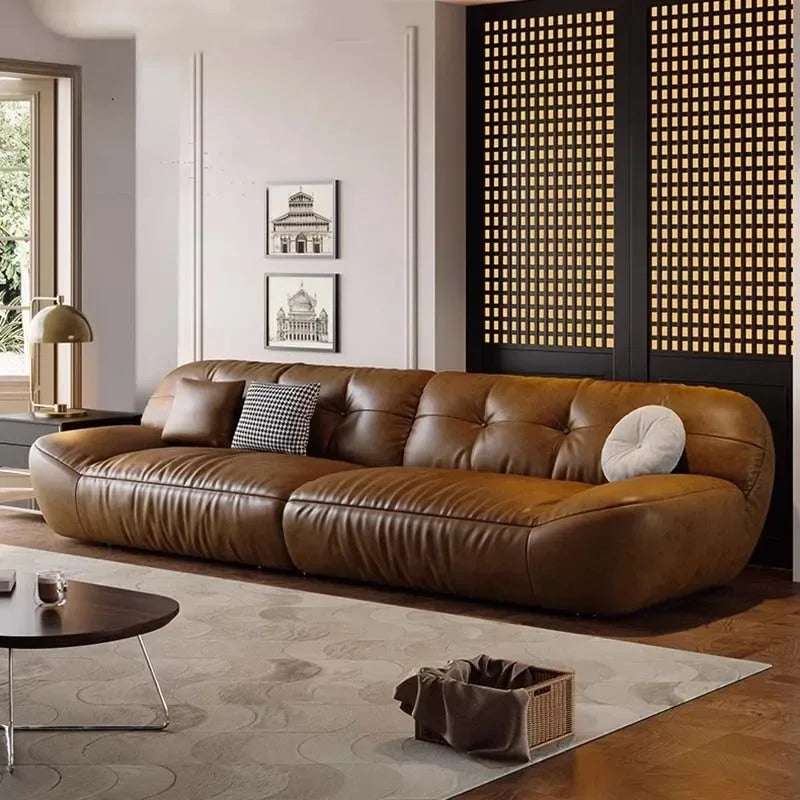 Leather Living Room Sofas Modern European Luxury Design Sofa Living Room Sectional Sofa Sala De Estar De Luxo Room Decor