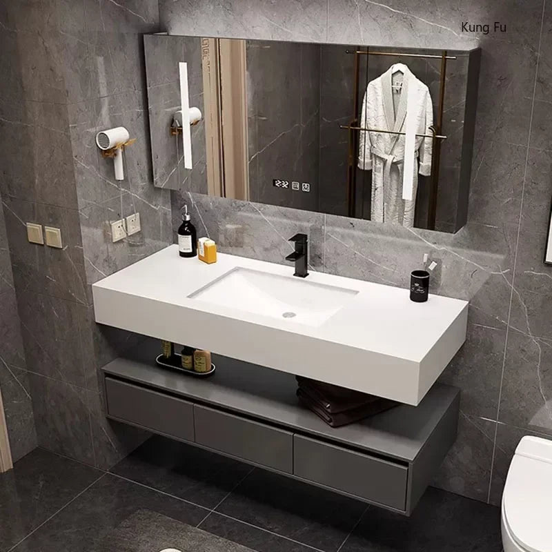 Slim Tool Mirror Bathroom Cabinets Drawer Corner Smart Washbasin Bathroom Cabinets Luxury Home Furniture