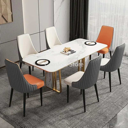 PU Kitchen Dining Chairs Bedroom Dresser Salon Ergonomic Office Dining Chairs Luxury Modern Stuhl Home Furniture Accent Nordic