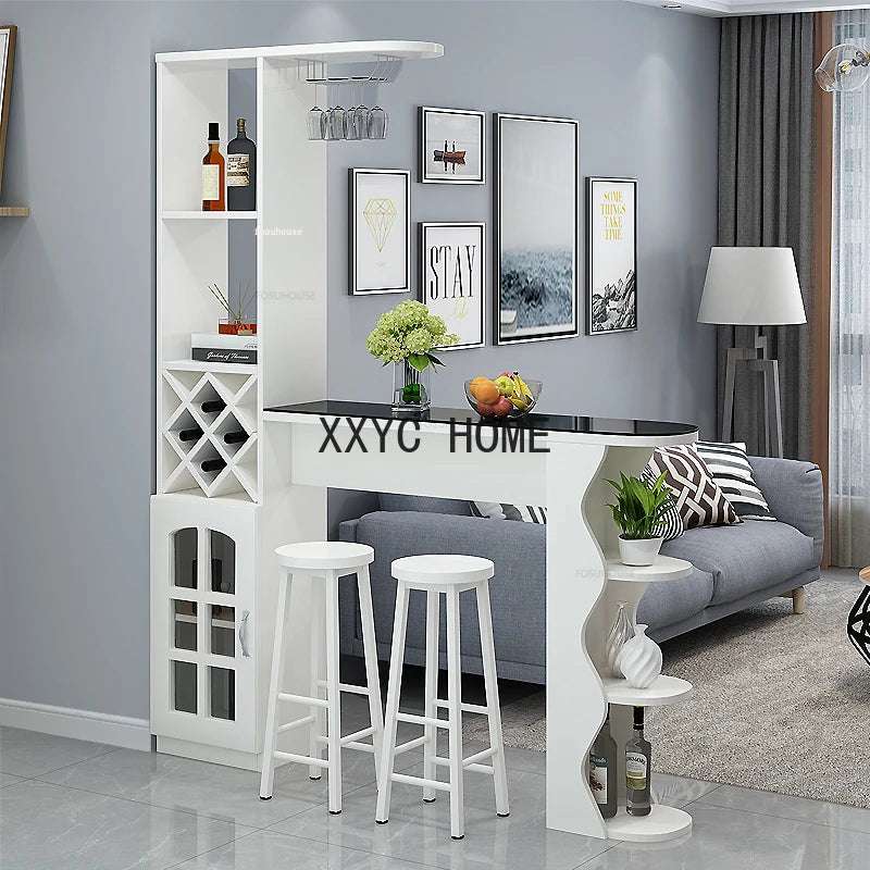 Light Luxury Wooden Bar Tables Simple Kitchen Furniture Home Living Room Porch Cabinet Modern Wine Cabinet Integrated Bar Table