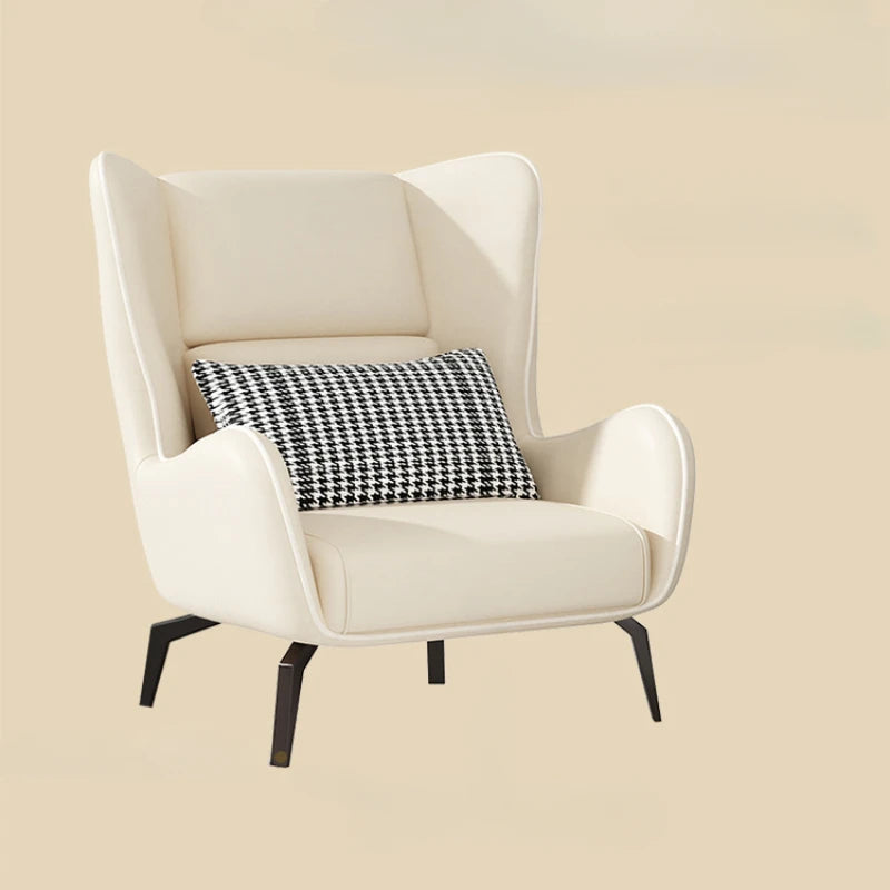 Relax Luxury Modern Chair Leather Accent Small Reading Lounge Armchair Chair Living Room Nordic Muebles De Sala Home Furniture