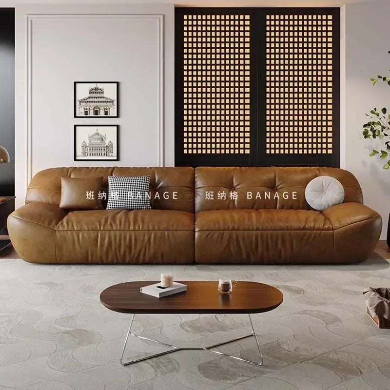 Leather Living Room Sofas Modern European Luxury Design Sofa Living Room Sectional Sofa Sala De Estar De Luxo Room Decor