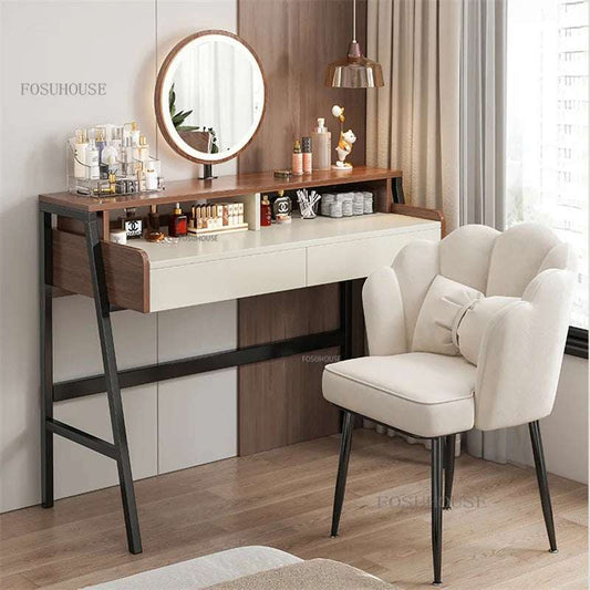 Modern Vanity Table with Drawers Bedroom Set Home Luxury Makeup Dressing Table Makeup Vanity Table with Mirror Bv