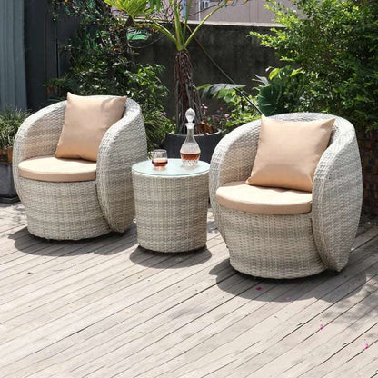 Apartment Patio Furniture Outdoor Garden Sofas Sunscreen Cafe Leisure Sofa Waterproof Courtyard Balcony Rattan sofa Chairs Z