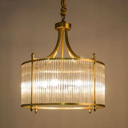 Modern Luxury Glass Chandelier Golden Copper Living Dining Bedroom Home Room Decor Ceiling Pendant Light Indoor LED Lamp Fixture