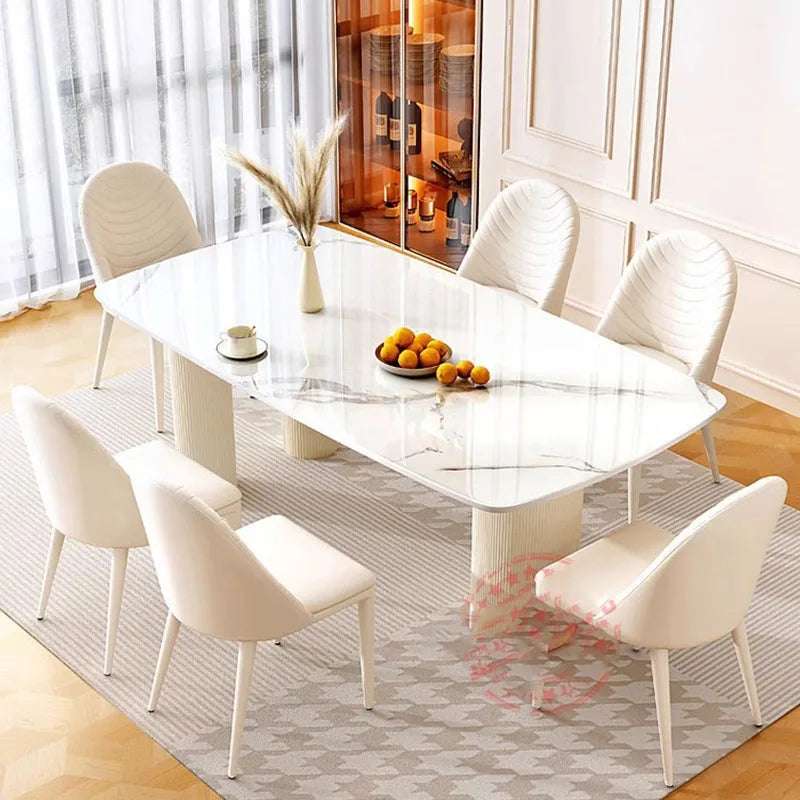 Marble Simple Dining Table Nordic Luxury Modern Living Room Dining Table Italian Style Mesa De Comedor Garden Furniture Sets