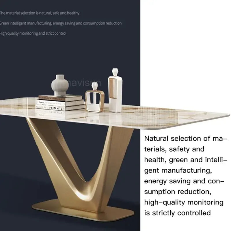 Balcony Slate Dining Table Light Luxury Modern Minimalist High-end Console Creative Household Small Apartment Rectangular Table