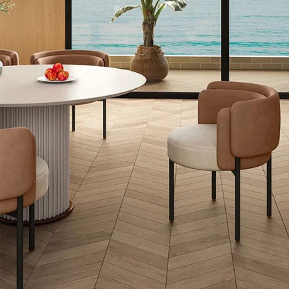 Modern Luxury Dining Chairs Linen Faux Leather Home Nordic Dining Chairs Kitchen European Chaises Salle Manger Furniture