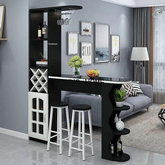 Light Luxury Wooden Bar Tables Simple Kitchen Furniture Home Living Room Porch Cabinet Modern Wine Cabinet Integrated Bar Table